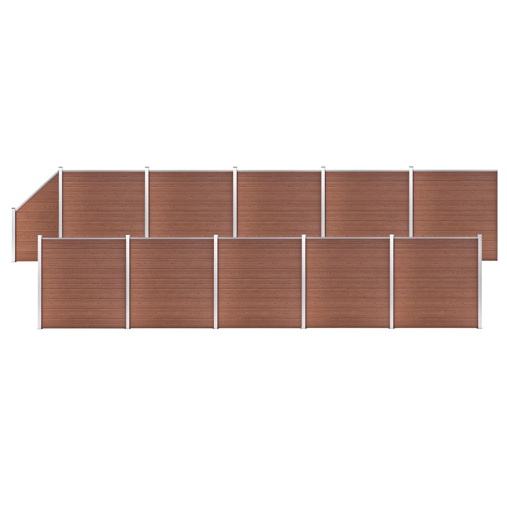 Mutluyaka WPC 60â x 6â (18.3m x 1.86m) Closeboard 11 Piece Fence Pane Set