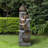 Fountains | 42.5" 5-Tier Modern Waterfall Fountain, Indoor Outdoor Garden | Resin | Tiered