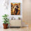 Citrouille, feuilles d'automne, affiches, art mural d'automne sur toile, nature morte citrouille blanche, peinture-1874208195