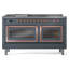 ILVE Nostalgie II Noblesse 60 in Dual Fuel Range 7 Burner, Griddle, Frenchtop-1606747990-1606748006