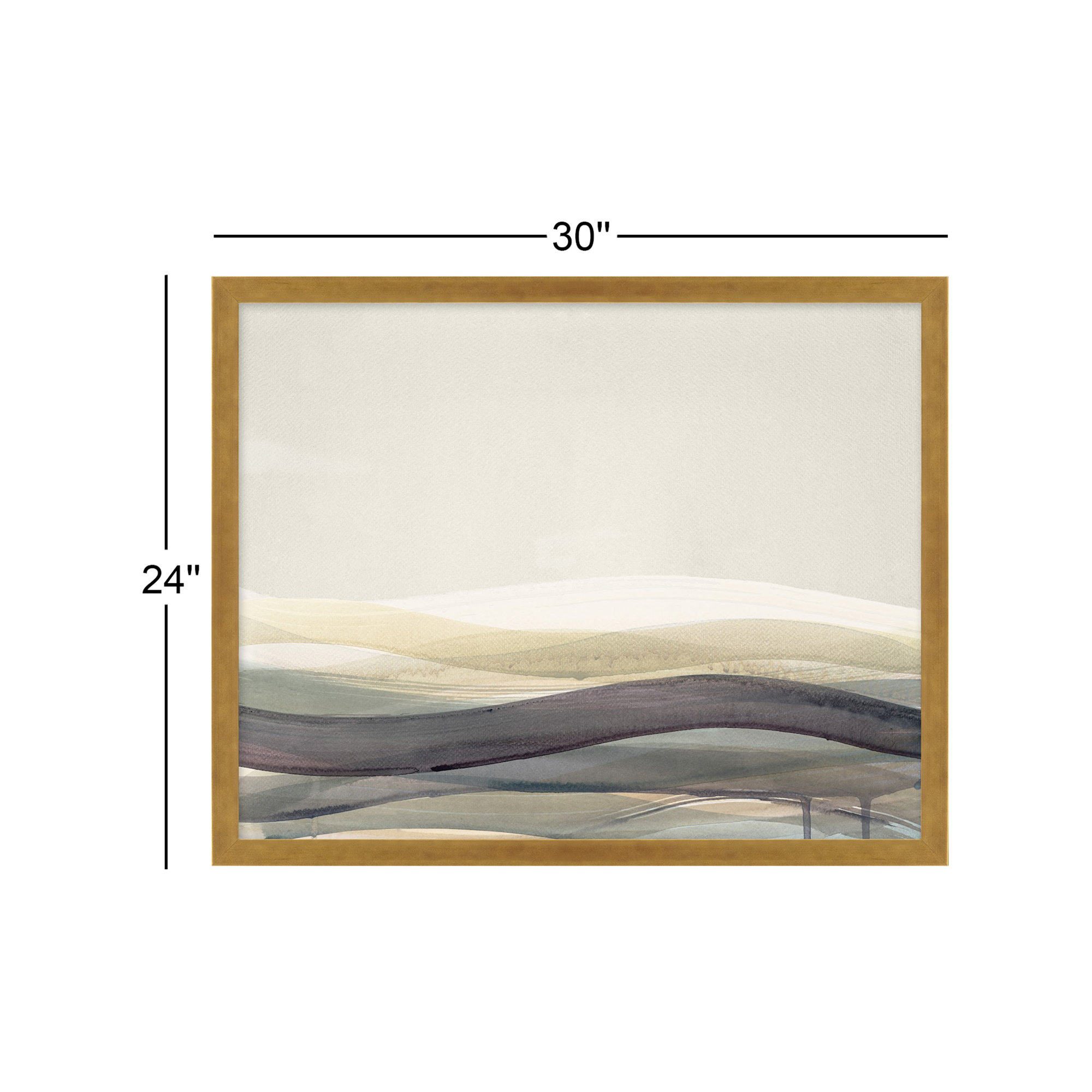 Preliminary II by Beth James, Gold Framed, 30" W x 24" H