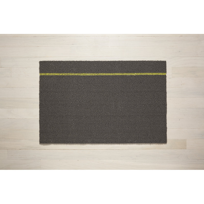 Indoor / Outdoor Doormat, Navy/Coral, 0.6cm H x 61cm W x 91cm L