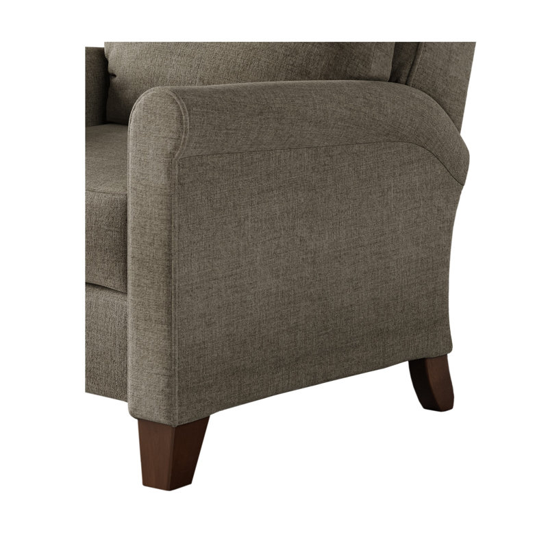 Fauteuil inclinable 2 pieds Pep, 100% polyester brun clair