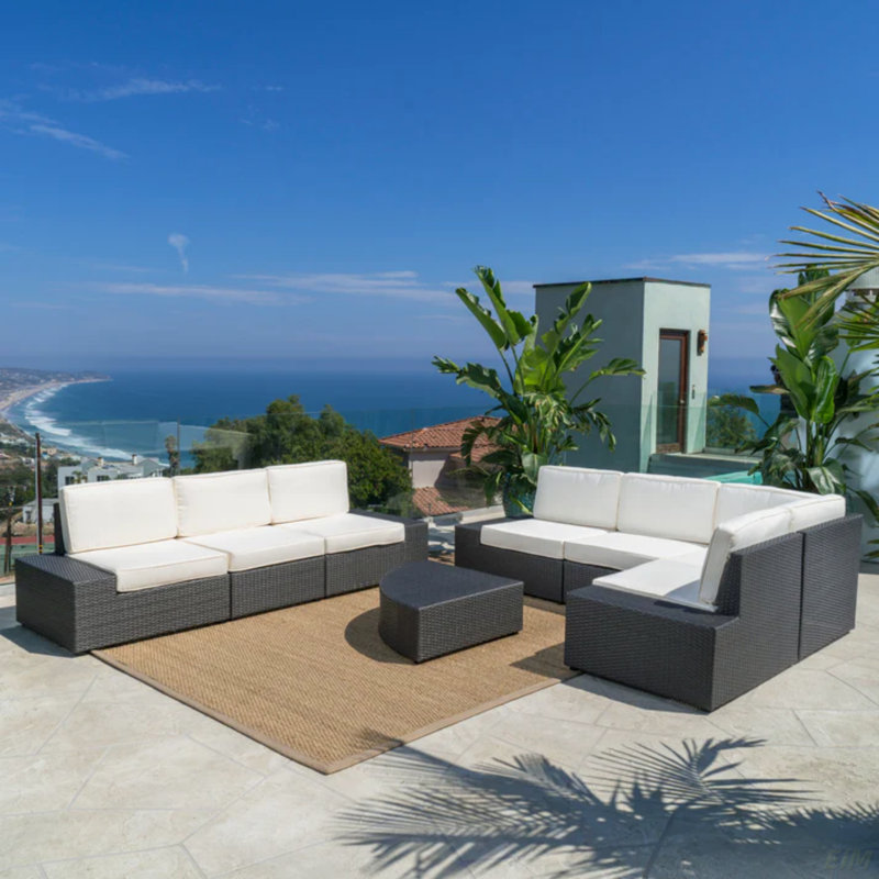 Ensemble modulaire d'extérieur 8 pièces Santa Cruz (canapé de patio)