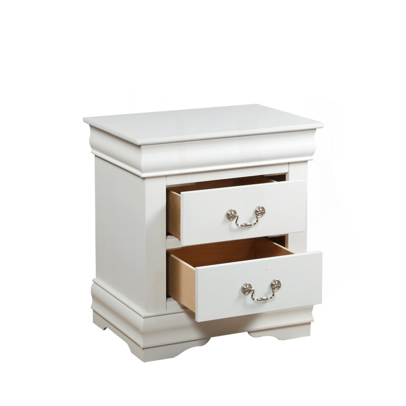Louis Philippe White Finish 2PCS Bedroom Set (E. King)