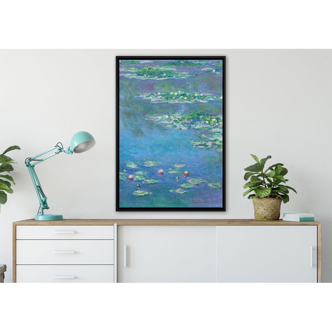 Gerahmtes Leinwandbild Water Lilies IX von Claude Monet