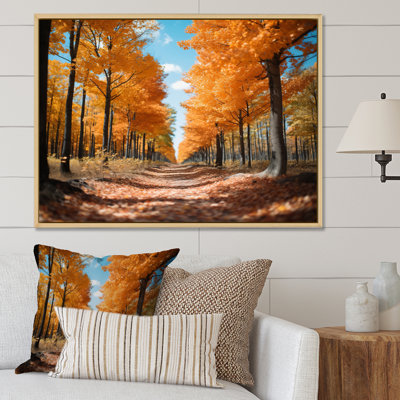 Orange Tree Autumn Canopy II - Landscapes Wall Art Living Room