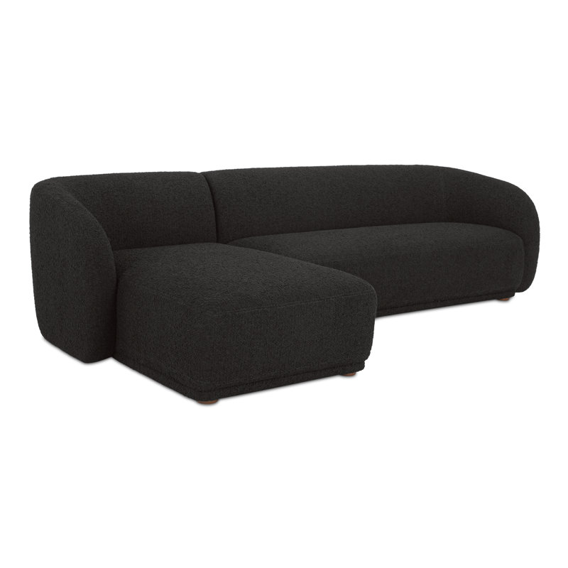 Faye 2 - Piece Chaise Sectional, Natural Bouclé, Left Hand Facing