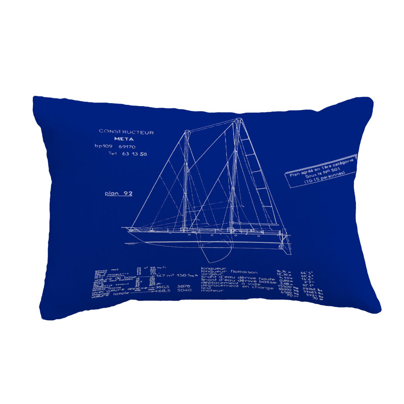 Sail Reversible Throw Pillow