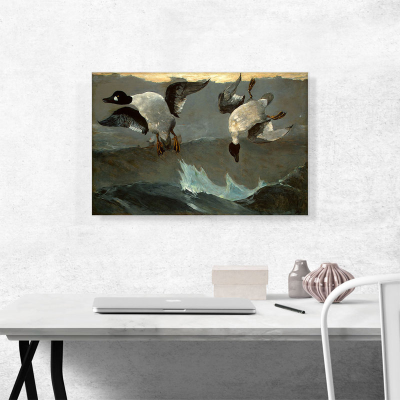 «Right and Left 1909» par Winslow Homer, reproduction d'art sur toile tendue, H 18 po x l 26 po x P 1,5 po