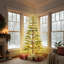 Arbre de Noël artificiel avec lumières DEL et support en métal, parfait pour les décorations de Noël festives