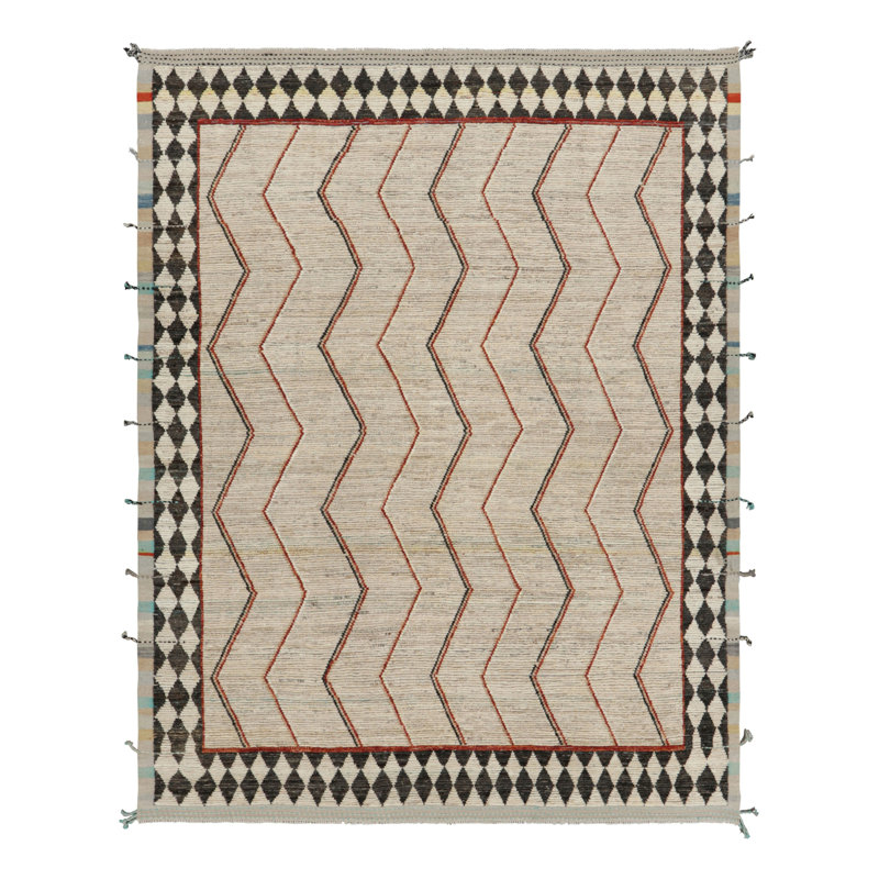 Moroccan Wool Area Rug, Rectangle 10' x 14'