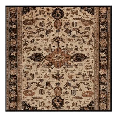 Machine Washable Persian Brown Area Rug