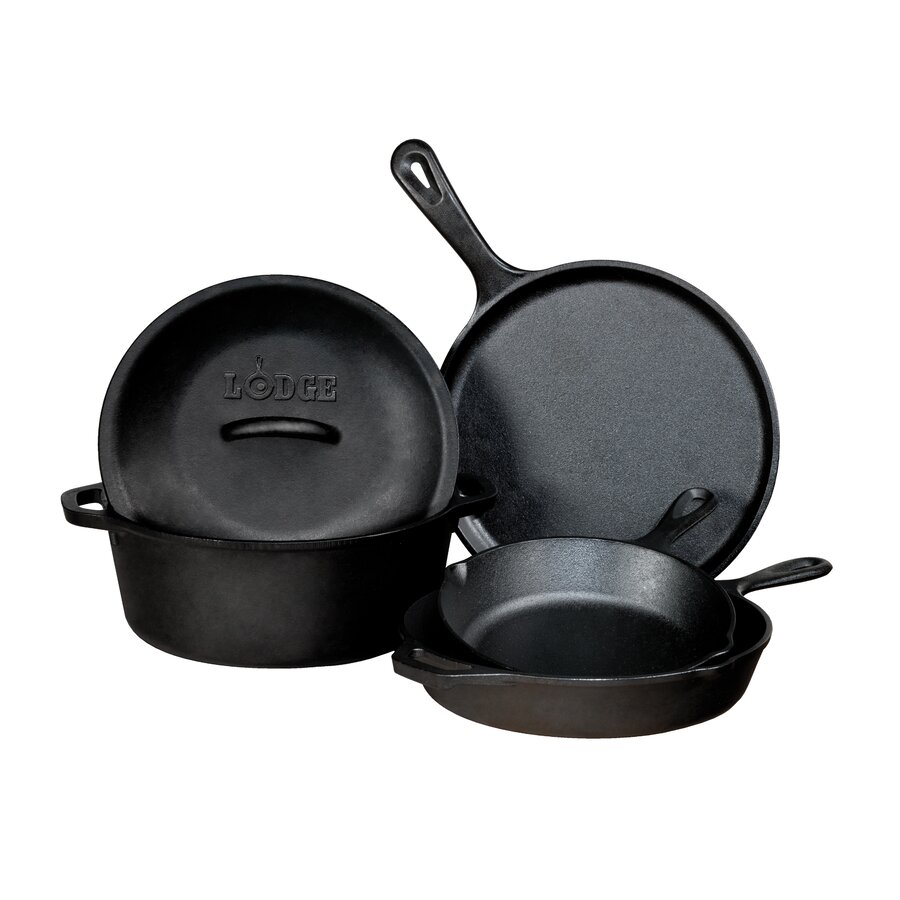 Lodge 5 Piece Cast Iron Cookware Set