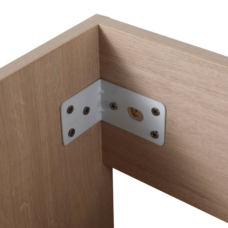 Meuble-lavabo autoportant, emballage Kd, 2 portes d'armoire à fermeture en douceur, sans plateau, tablette ajustable, poignées en métal, contreplaqué de chêne, surface de travail et égratignure, 33,44 po de hauteur, 36,6 po de profondeur