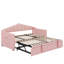 Lit de jour rembourré simple avec lit gigogne réglable en hauteur-1197065455
