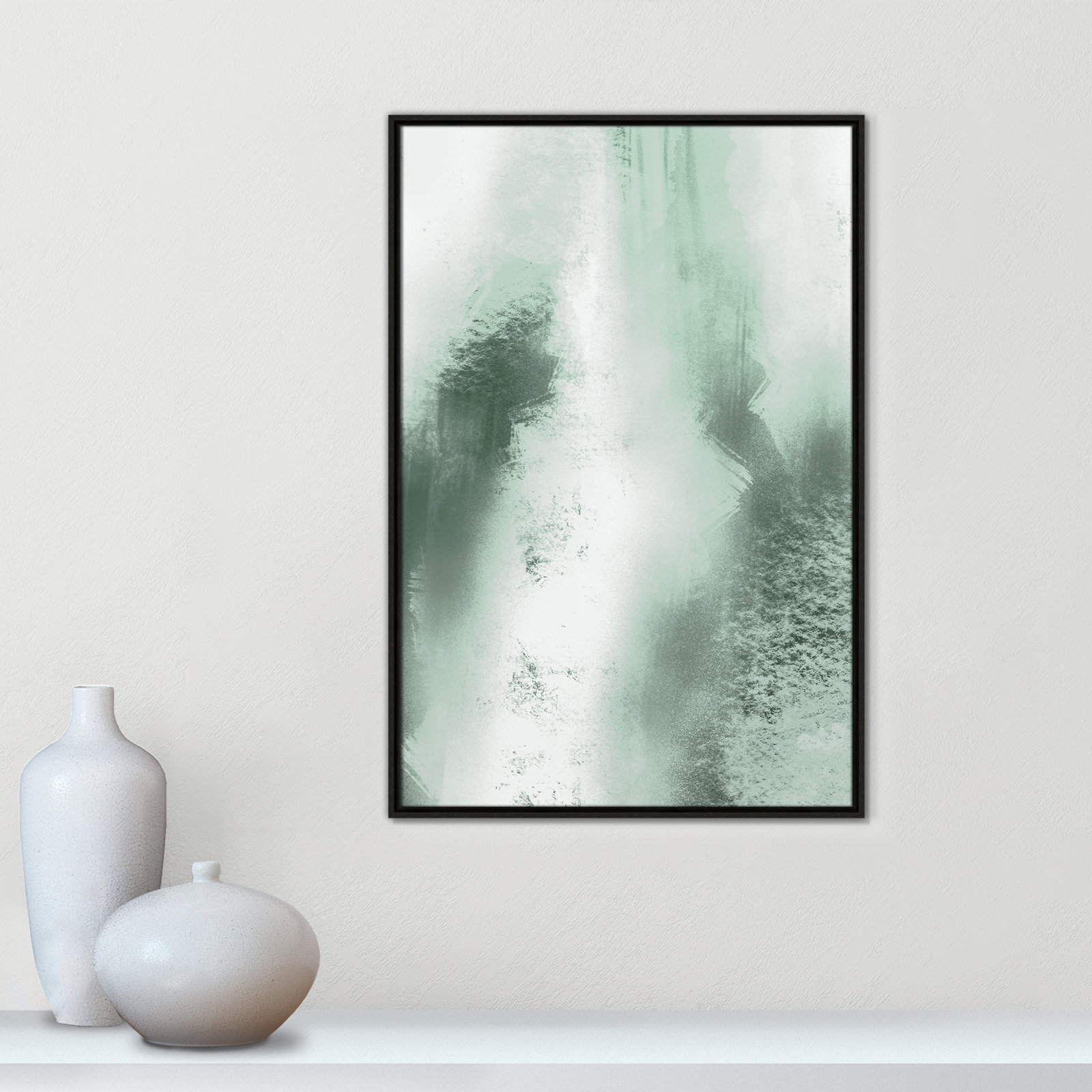 Quietude Smudges I Print by Marcus Prime, 25.5'' W x 37.5'' H, Espresso Floater