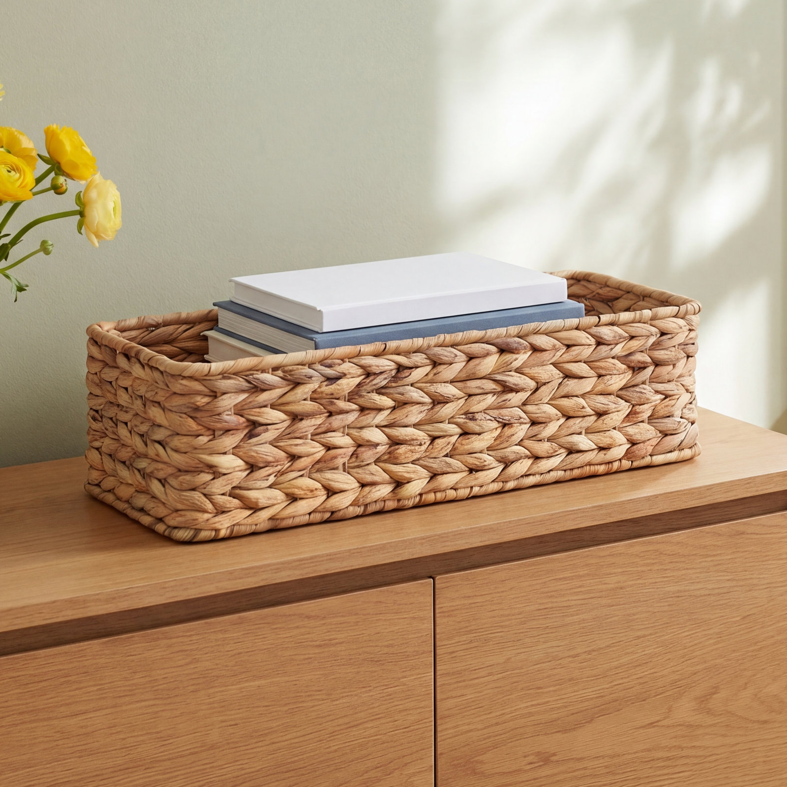 Handwoven Storage Bin, Brown