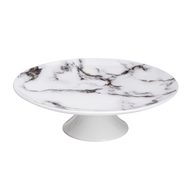 Marble Venice Fog Bone China Cake Stand