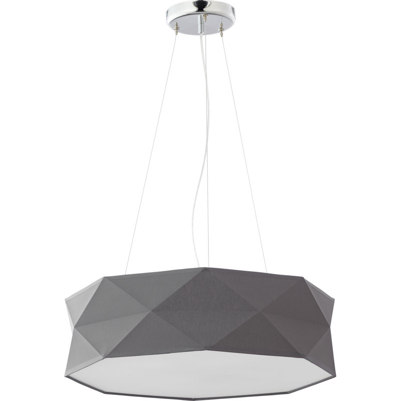 Avemari 1 - Light Grey Geometric Pendant, Grey