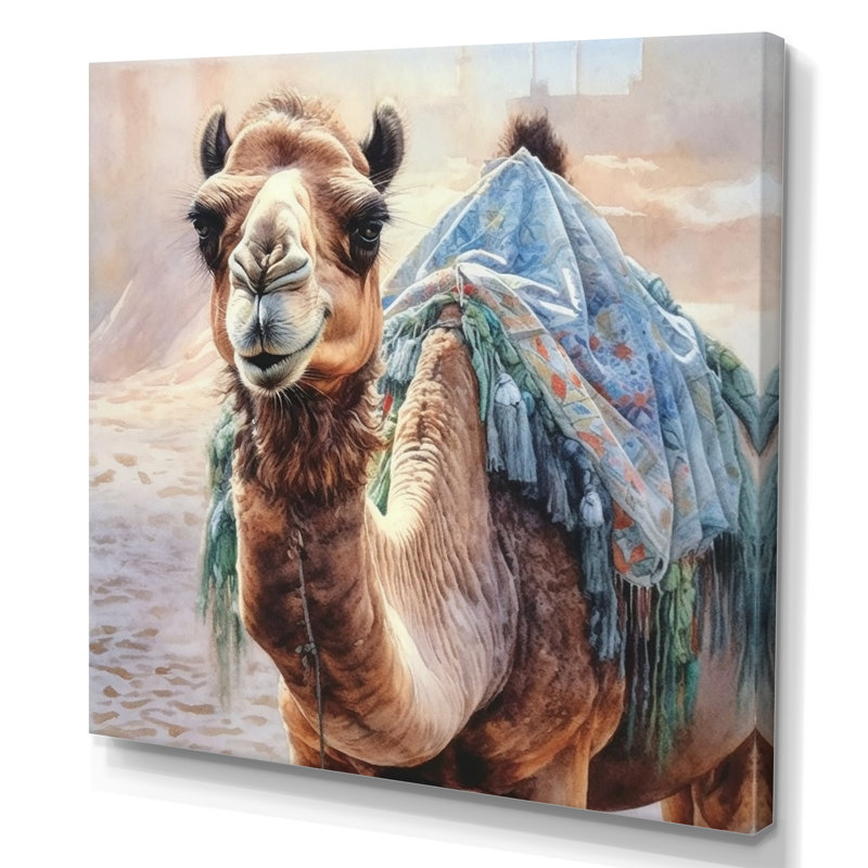 Camel Desert Nomad III sur toile, H 16 po x l 16 po x P 1 po, Toile tendue