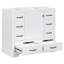 Meuble-lavabo simple 35,5 po, comptoir et éclaboussures en quartz blanc pur Edge, lavabos rectangulaires, 1 porte à fermeture douce, 8 tiroirs à queue d'aronde pleine extension