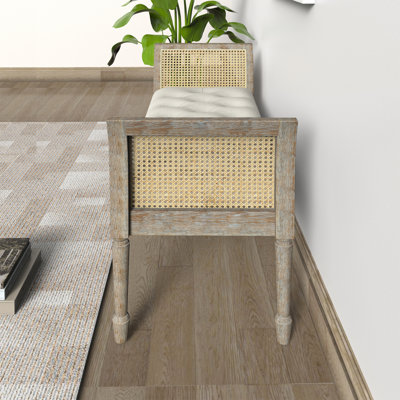 Cotton Upholstered Bench