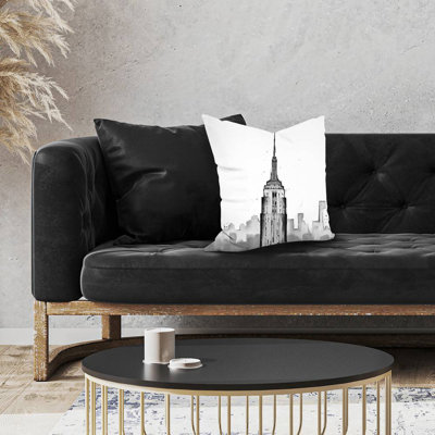 Empire state building - 18"x18" Throw pillow - Poly twill - Print on demand