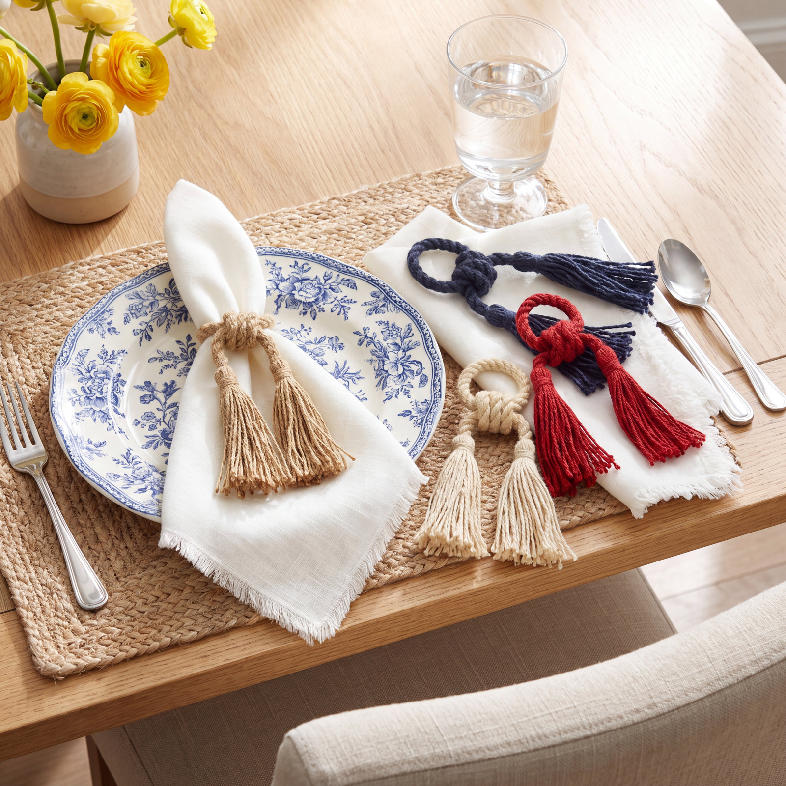 Harrietta Jute Napkin Ring, Natural