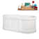 59" Streamline Soaking Freestanding Tub and Tray With Internal Drain