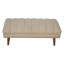 Banc Wood Boucle Puffer, pieds nordiques, beige et brun clair