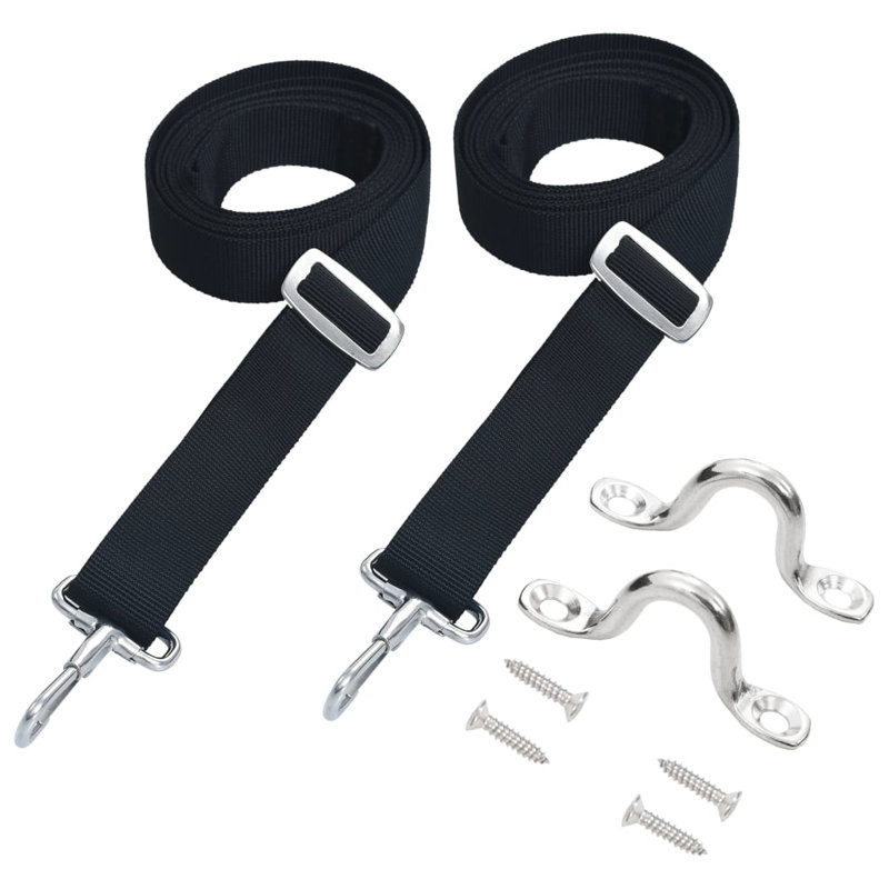 VidaXL Black Fabric Hardware for Canopy
