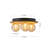 3-Light Glass Goble Wooden Round Flush Mount-2140049053