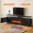 70" 2-Tier Modern TV Stand With 36" Electric Fireplace, Entertainment Center Fits TVs Up to 80"-563505412-562656428