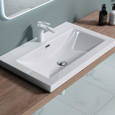 Durovin Bathrooms 480mm L Natural Engineered Stone Rectangular Sink