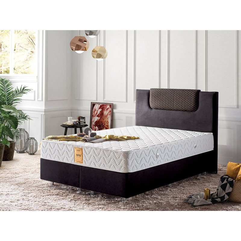 High-Quality Double-Sided Mattress, 35.4 x 74.8 x 8 inches | Soft Cotton Knitted Fabric Cover, Memory Foam & Multi Spring System | Elegant White Solid Color Design for Ultimate Comfort and Support