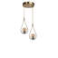 Lustre scandinave Glam, 100% métal, 27,6 po x 9,8 po | Finition cuivrée avec peinture séchée au four, revêtement dégringolé | Douille E27, 40 W maximum | Éclairage élégant pour les salons et les salles à manger modernes, design élégant-1275519617-1275519623