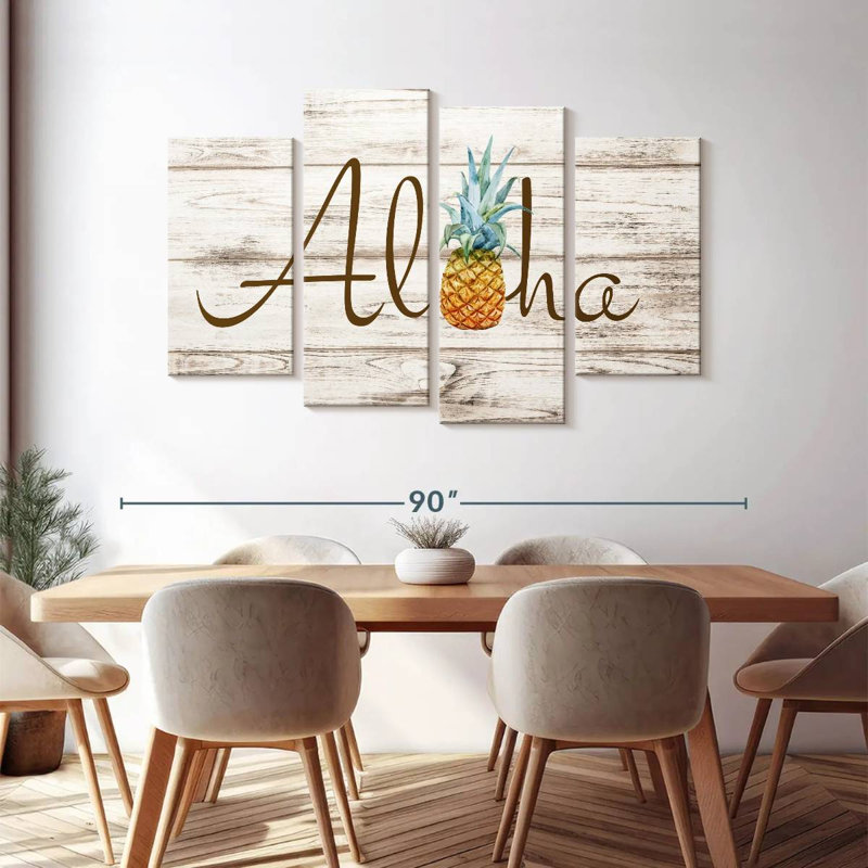 Ensemble de 4 pièces Aloha, H 75 po x l 48 po x P 1,25 po