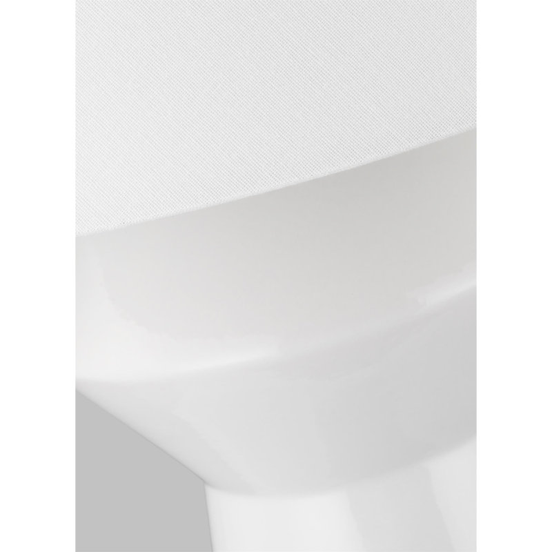 Cinthia Ceramic Table Lamp, Arctic White