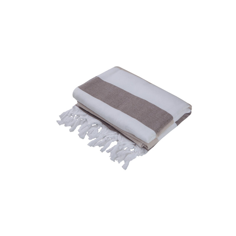 Serviette de bain Kapris Atalya Peshtemal, Brun / Beige