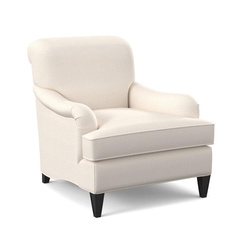 Bristol Upholstered Armchair, Espresso, Venice Ivory