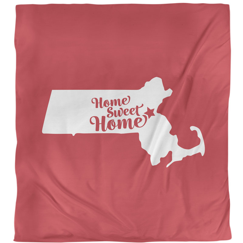 Housse de couette simple pour boston home, Housse de couette pour grand lit, Rouge, Polyester brossé