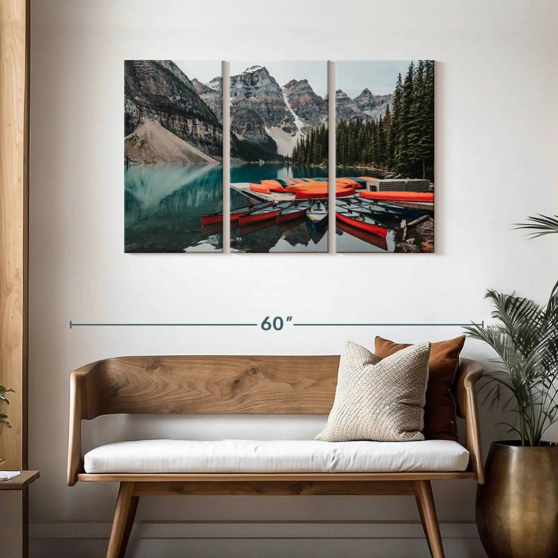 Canots à quai Alvord au lac Moraine, H 28 po x l 45 po