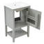 Meuble-lavabo de 20 po avec lavabo, armoire de salle de bain avec porte à fermeture douce, support de rangement et tablette ouverte-290605861