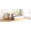 Grand lit plateforme avec 2 tiroirs et rangement - Construction attrayante en bois