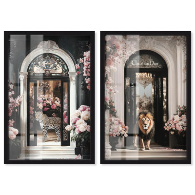 «Floral Scene Animal Set» par Art Remedy