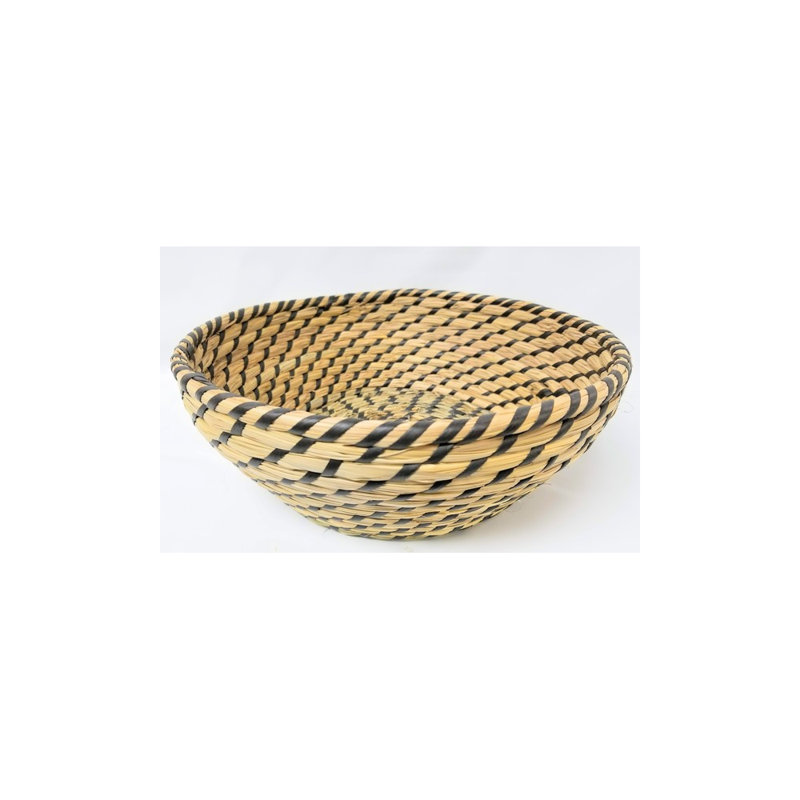Panier rond en osier, H 4 po x l 12 po x P 12 po
