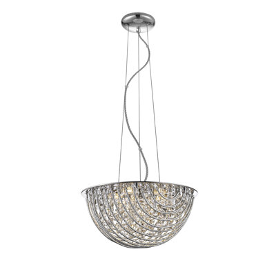Clarine 6 - Light Chrome Crystal Pendant