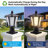 Solar Led Outdoor Pillar Lights With Switchable Warm/white Light