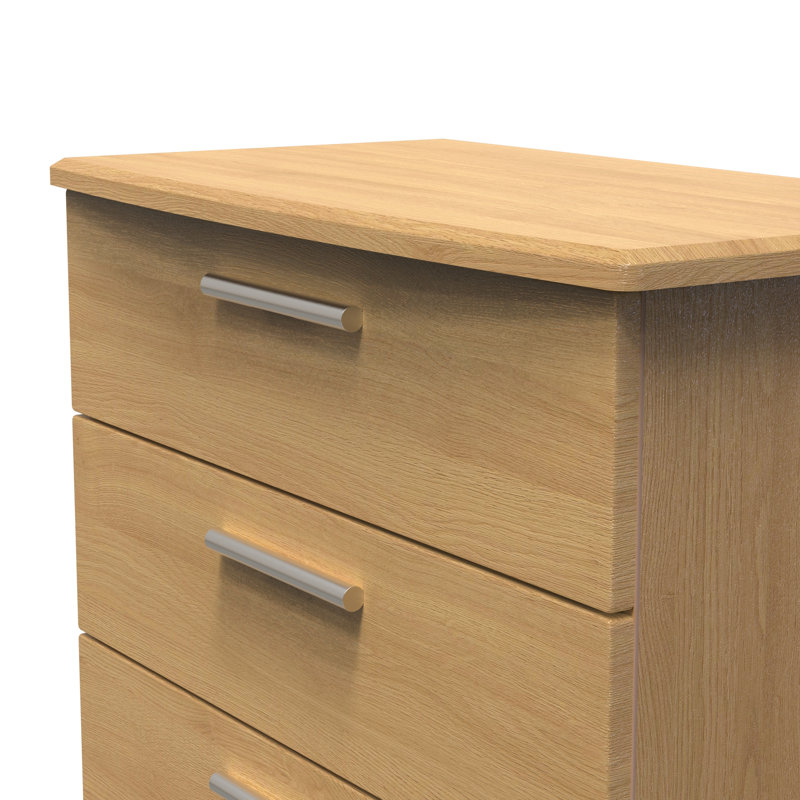 Borgeson 77cm W 3 - Drawer Chest of Drawers, Modern Oak